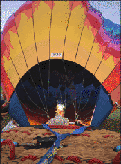 flame to heat up hot air balloon - Florida Balloon Adventures